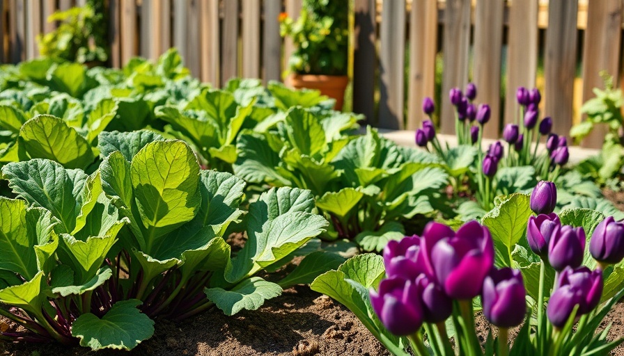 Lush garden bed of growing beets under soft sunlight.