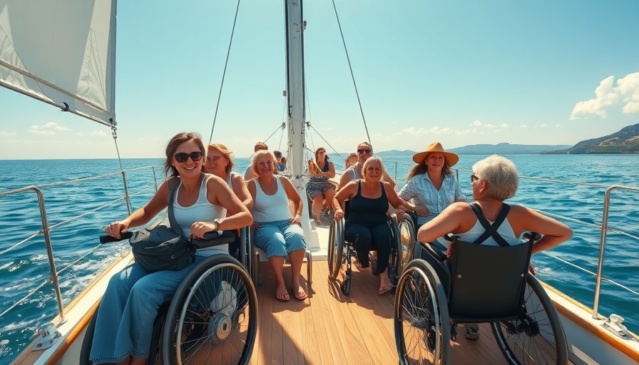 Inclusive sailing experience for disabled Californians on a sunny day.