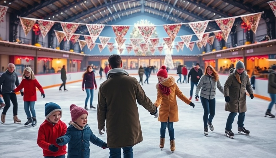 Families enjoying ice skating at Eiswelt Scharbeutz 2025 winter event.