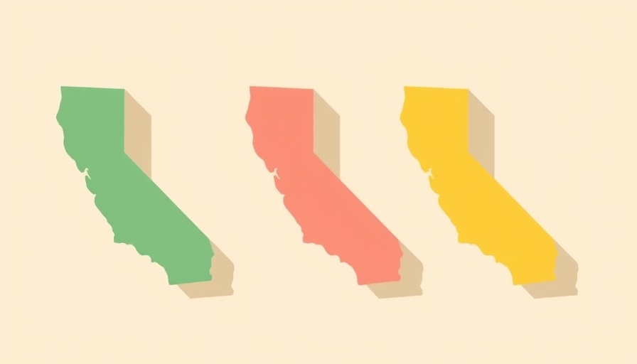 Minimalist California silhouette art for Datenschutzbeschwerde Kalifornien theme