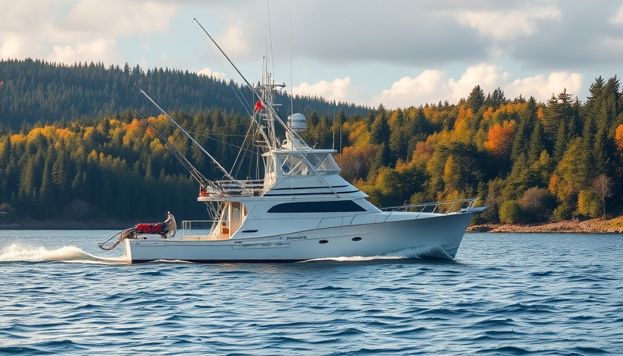 Large boat on Flensburger Förde with trees in background.
