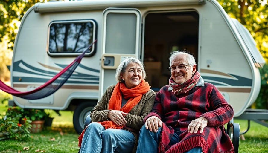 Couple outside camper highlighting Wohnungskrise in Eutin context.