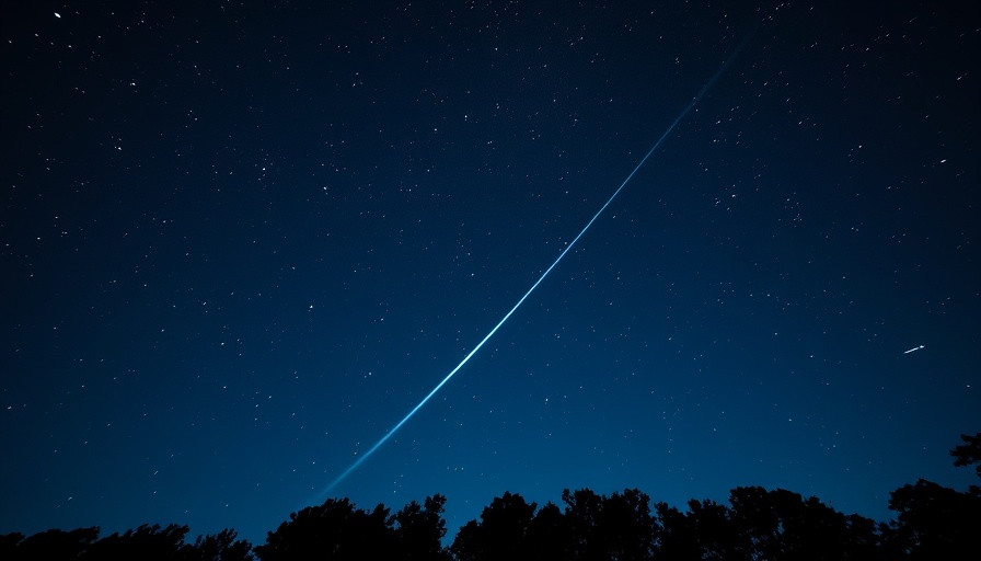 C/2025 A6 Lemmon beobachten: night sky with shooting star.