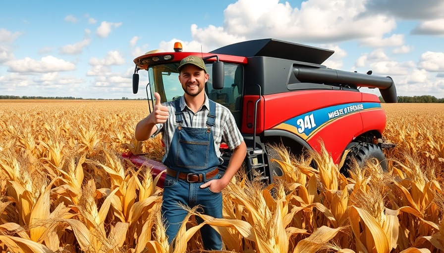 Maisernte in Stormarn with a farmer and modern machinery in the field.