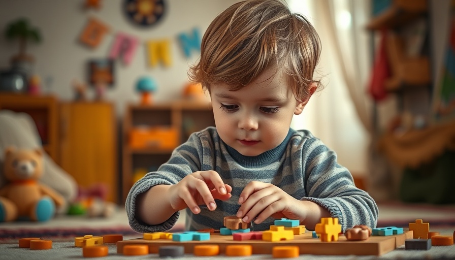 Young child playing with Holzspielzeug „Bee Happy“ puzzle by Eichhorn.