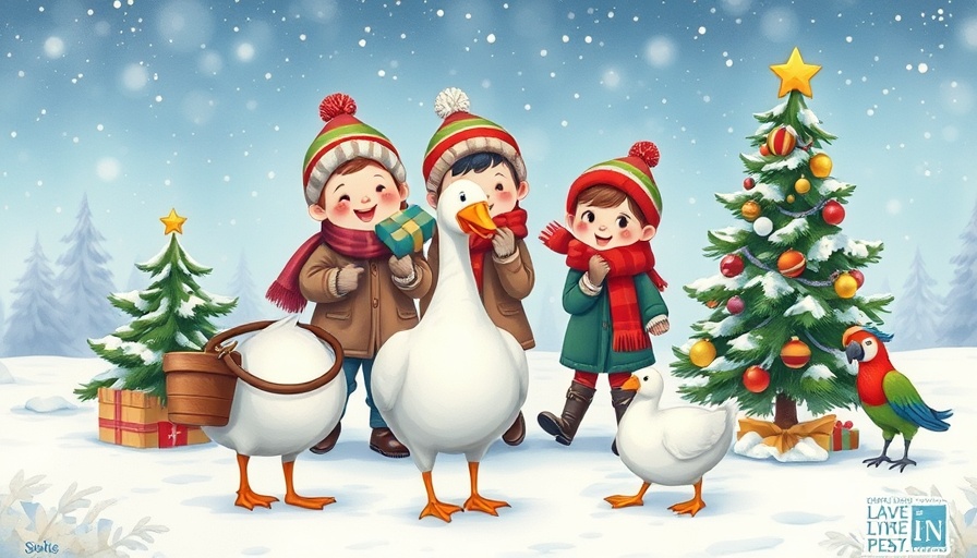 Book cover illustration for 'Weihnachten in Wimmlingen Buch' with colorful characters and tree
