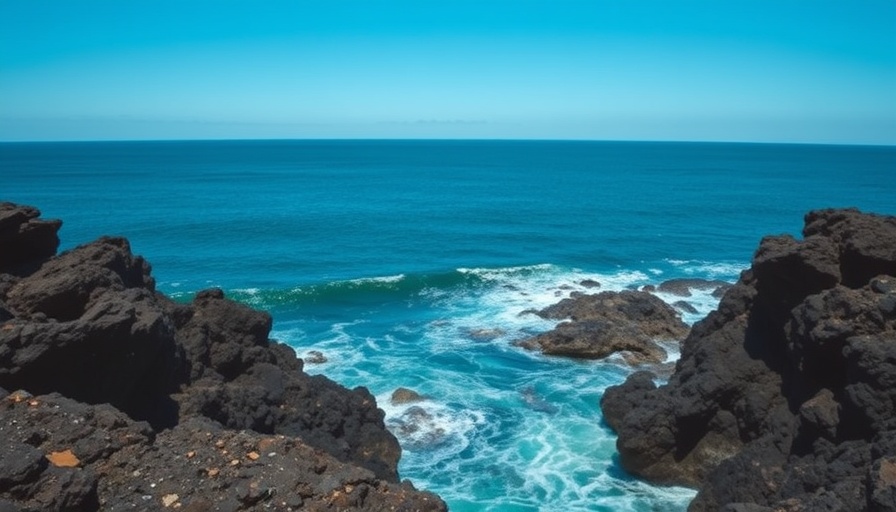 Bretagne mit dem Wohnmobil: Stunning coastal view of blue ocean.