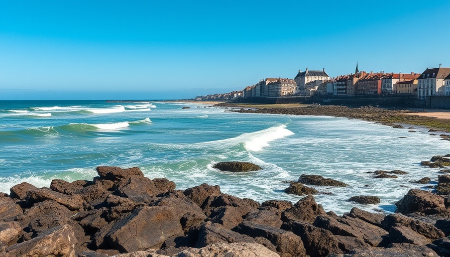 Saint-Malo's rocky coastline, ideal for Familienausflüge in Saint-Malo.