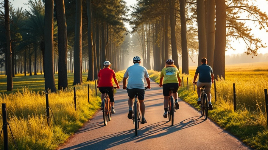 Cyclists in Fahrradparadies Herzogtum Lauenburg during sunrise