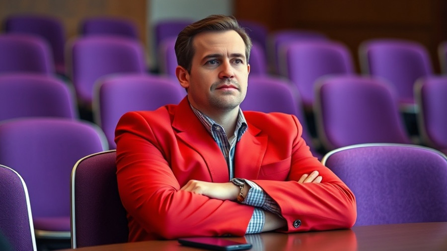 Person in a conference, red blazer, thoughtful expression, Missbrauch von Sozialleistungen in Deutschland context.