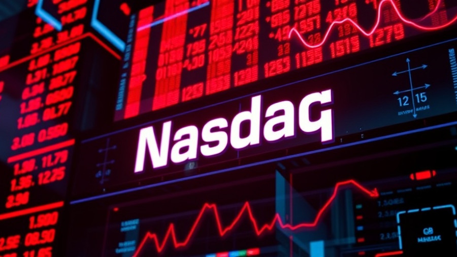 NASDAQ digital display reflecting stock data with red highlights, Puffer-ETFs Marktverwerfungen.