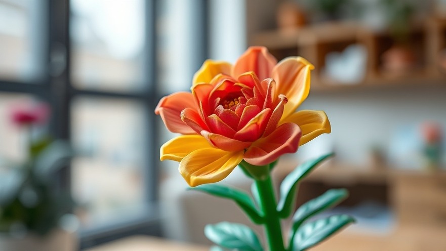 Bunte LEGO Botanicals Blume, ideales langlebiges Spielzeug für kreative Entwicklung.