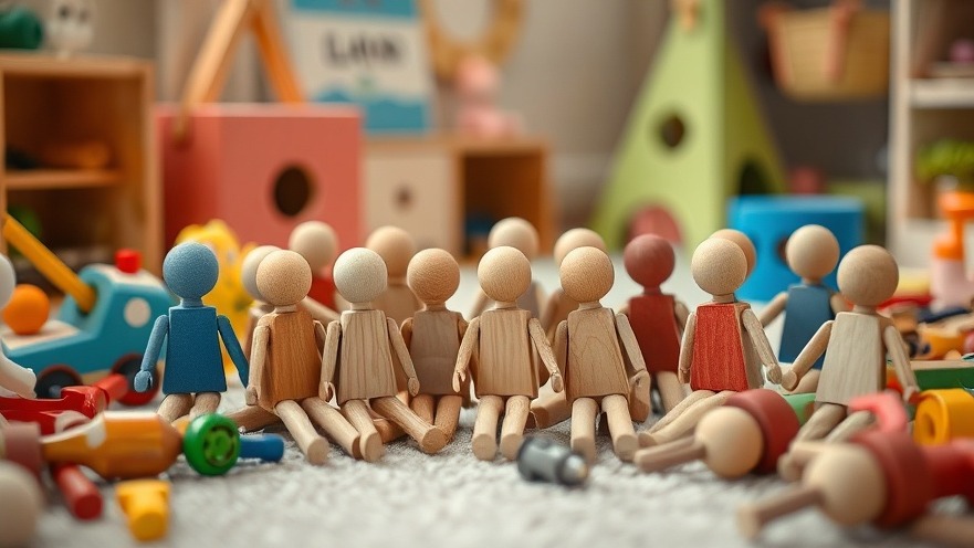 Hochdetaillierte Holzfiguren im Kinderzimmer fördern nachhaltiges Spielzeug für kreative Entwicklung.