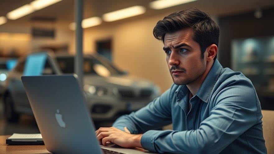 Besorgte Person am Laptop, Warnung zu Datenschutz und Datensicherheit.