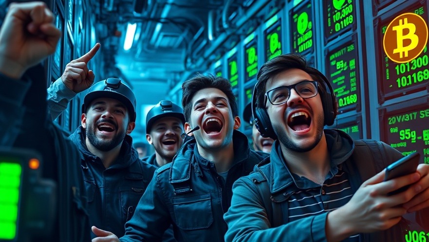 Dynamic cryptocurrency miners in a high-tech facility, showcasing emotions and market impact.