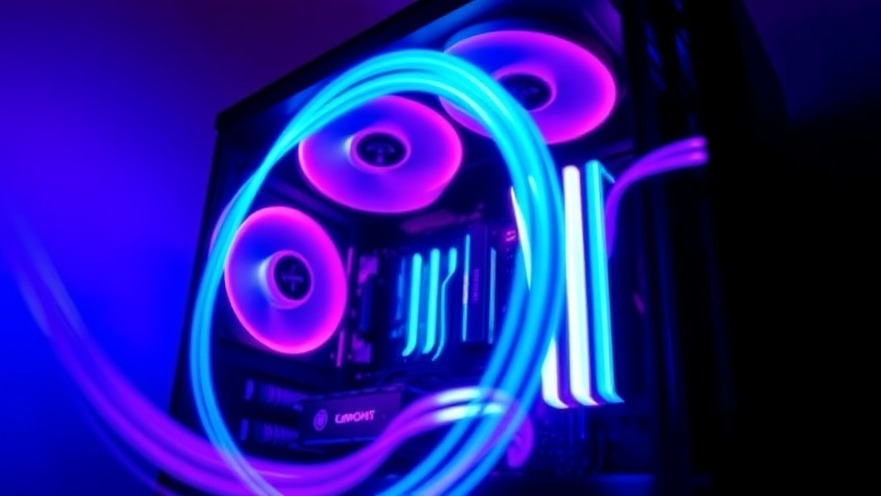 Leistung Boost: Hochwertiger Gaming-PC mit Neonlichtern für Performance Messung und Benchmark-Optimierung.
