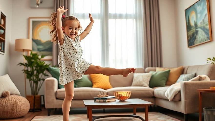 A young German girl enjoying kreative Aktivitäten für Kinder in a cozy living room.