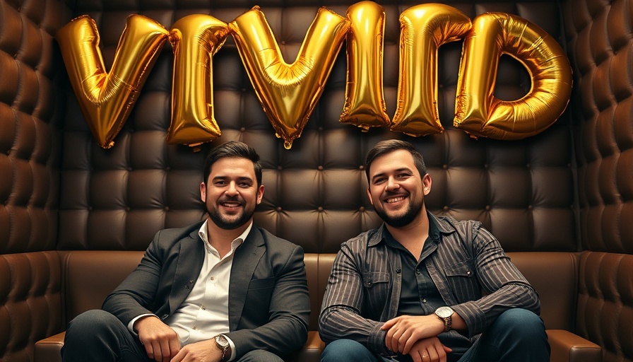 Men seated under 'VIVID' balloons on Vivid Money Business Platform.