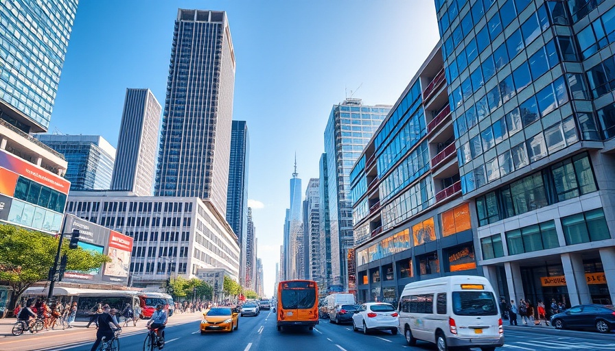 Datenschutz im Unternehmen: bustling city street with skyscrapers