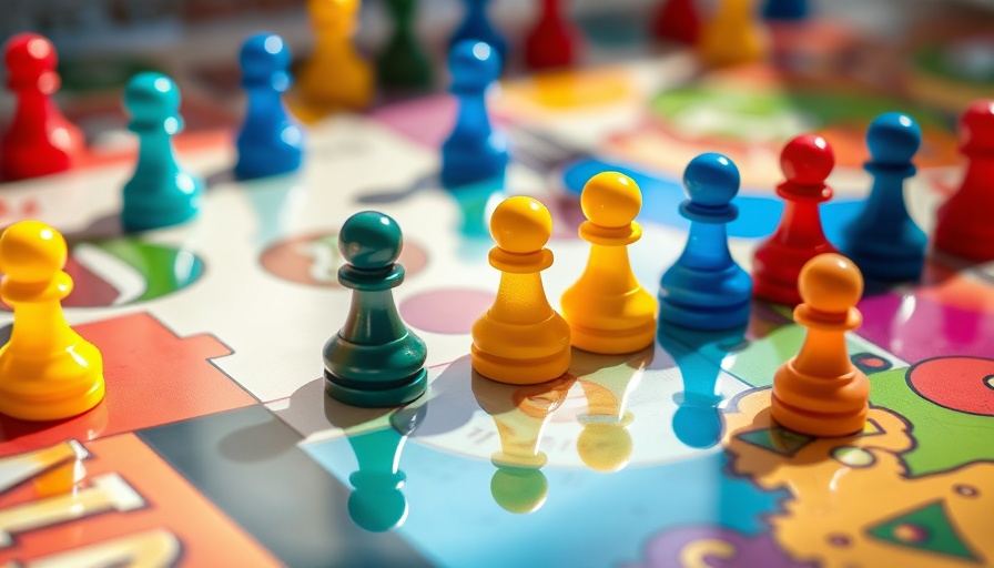 Vivid board game pieces reflecting Tipps für einen Spieleabend mit der Familie.