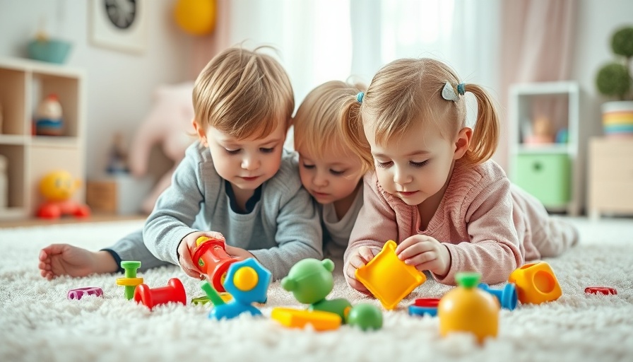 Children playing with Kullerscheiben toys on a carpet.