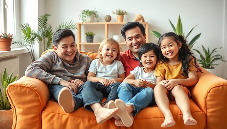 Kanadisches Spielzeug: family with colorful play couch indoors.