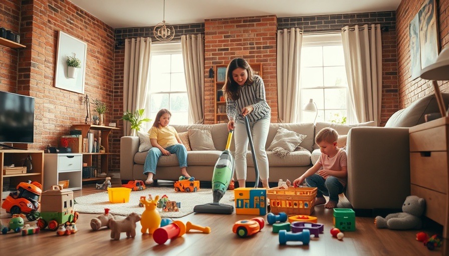 Spielzeugorganisation nach den Feiertagen im Wohnzimmer.