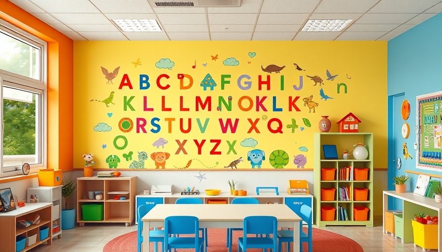 Vorbereitung auf den ersten Schultag: bunte Schulklassendekoration.