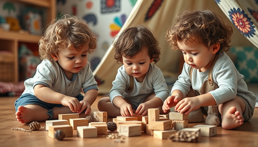 Two children playing with blocks, showcasing the benefits of play in child development.