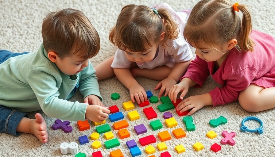 Children engaging with magnetic tiles for educational play