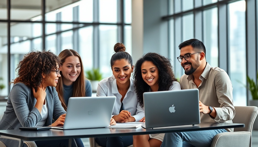 Professionals using Microsoft Copilot in meetings in modern office.