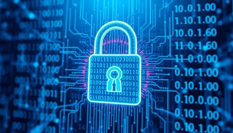 Abstract digital padlock with binary code for Datenanonymisierung DSGVO.