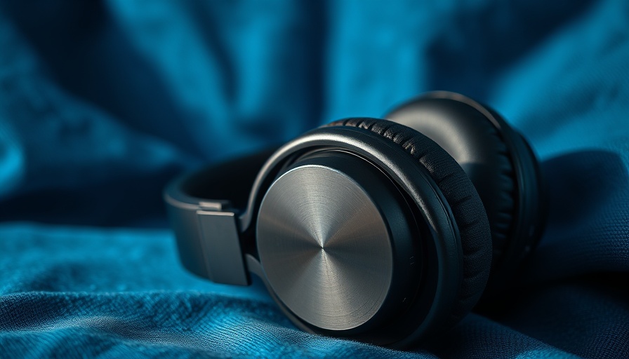 Sennheiser HD 550 headphones on blue fabric with ambient light.
