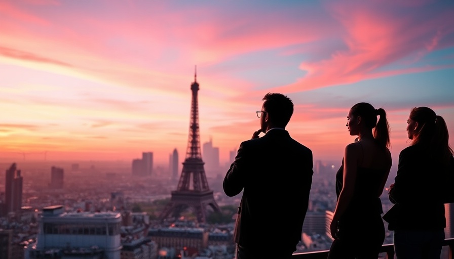 Digitale Souveränität concept with silhouetted figures and cityscape.