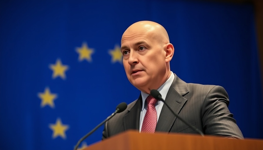 Chatkontrolle EU Datenschutz conference with EU flag backdrop, speaker at podium.