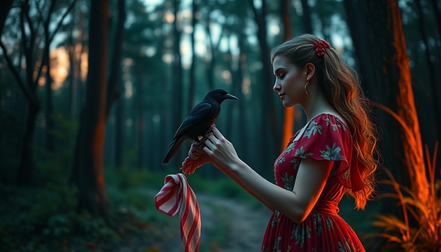 Enchanting forest scene with a woman and woodland animals, Disney+ Datenschutz