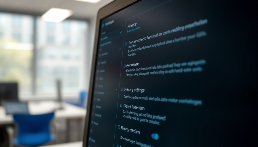 Windows 10 privacy settings screen with data protection options.