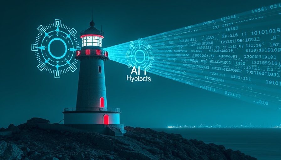 Futuristic lighthouse symbolizing KI Marktüberwachung in Germany.