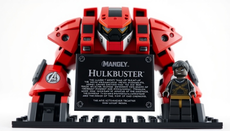 LEGO Marvel Infinity Saga 76210 Hulkbuster display and mini-figure.
