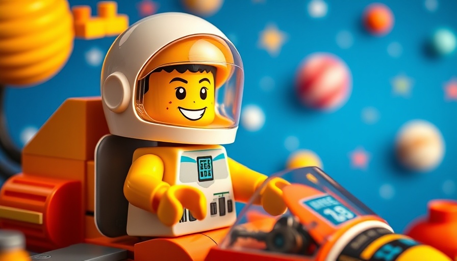 LEGO set 40533 Cosmic Cardboard Adventures with astronaut in cardboard spaceship.