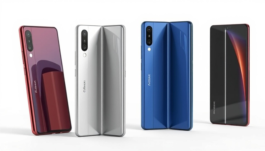 Variety of Huawei Pura X Foldable Smartphones in different colors.