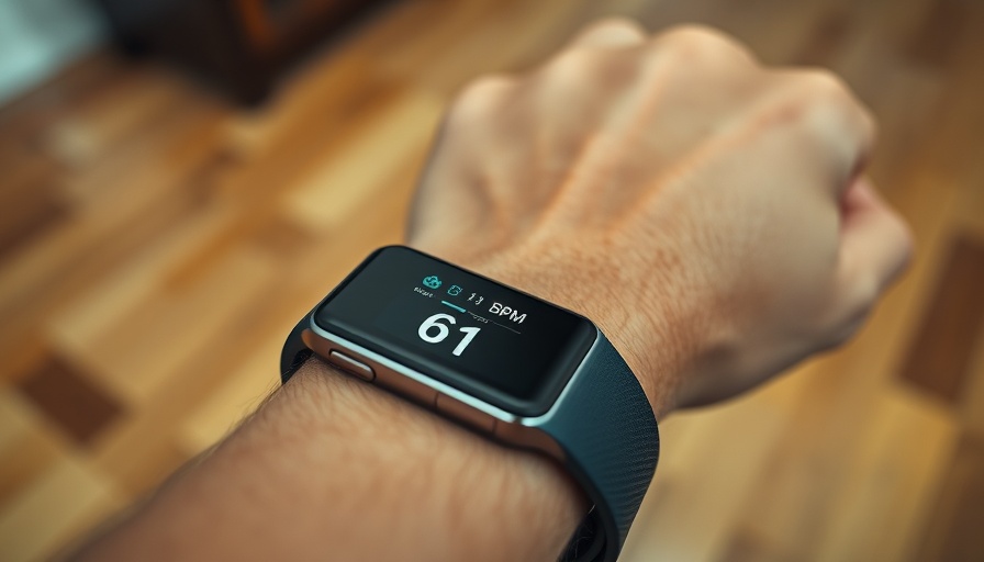 Fitness-Tracker genaue Herzfrequenz on wrist displaying 61 BPM.