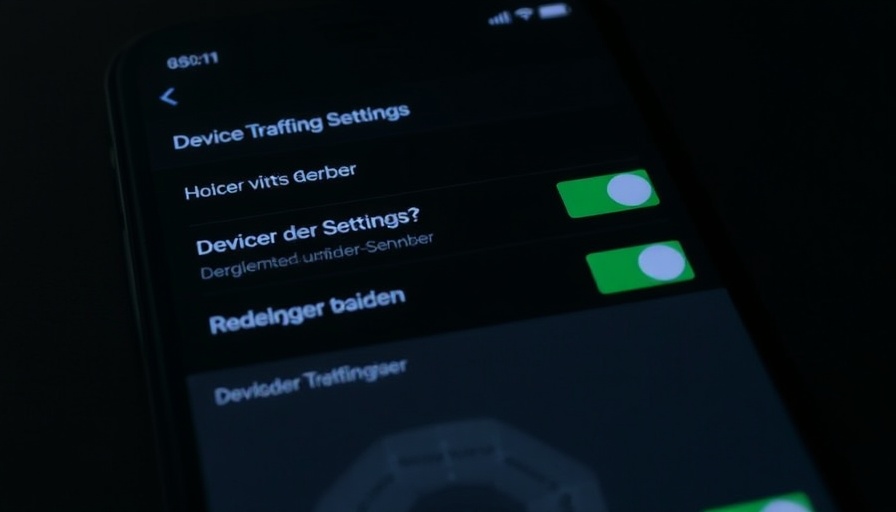 Smartphone interface for offline device tracking settings