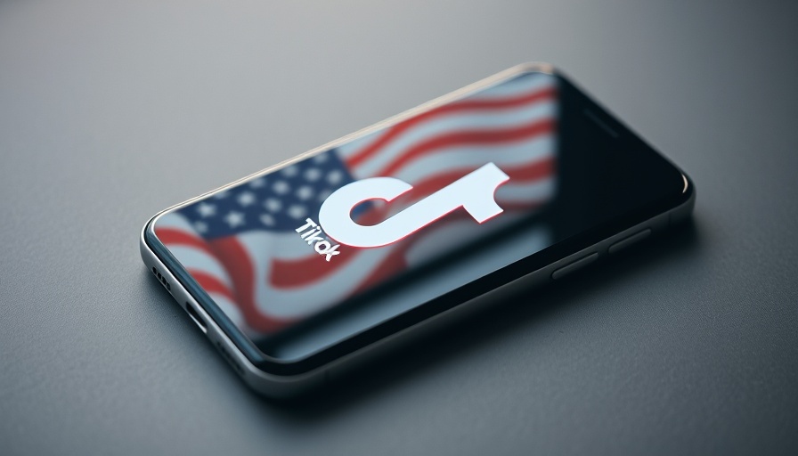 TikTok-Verkauf Perplexity: TikTok logo on phone with US flag reflection.