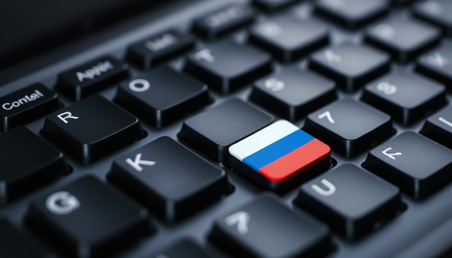 Russische Cyberangriffe auf NGOs symbolized with a Russian flag key.