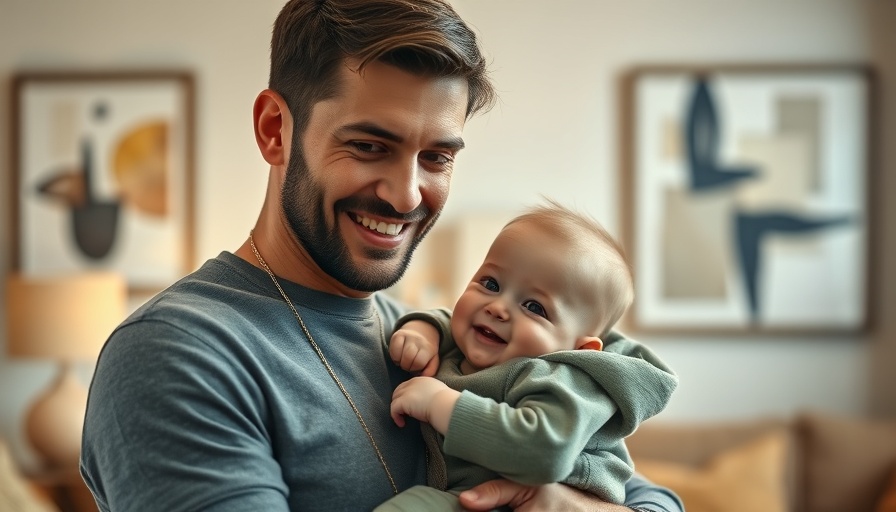 Father and baby indoors, parental bonding, Elternzeit und unbefristete Vertretungen.