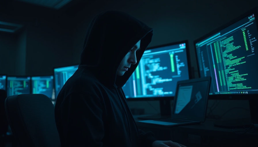 Hacker analyzing digital data, hinting at Missbrauch von Microsoft Trusted Signing.