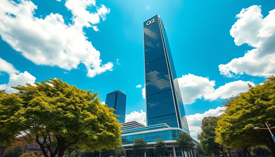 O2 senkt Preise für Unlimited-Tarife - Modern tower with O2 logo.