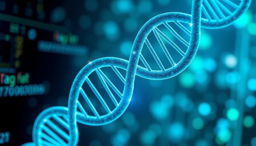 Futuristic DNA helix and digital data, genetic privacy concept