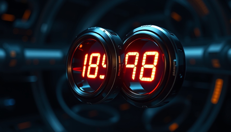 Futuristic smart ring with digital display in dark setting